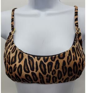 Christian Lacroix x Swiminista Leopard Animal Print Play Bikini Top Medium